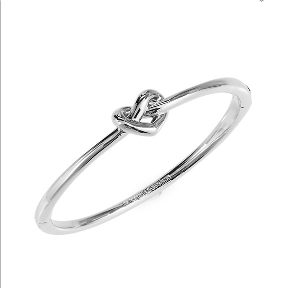 Kate Spade Love Me Knot Silver Bangle Bracelet